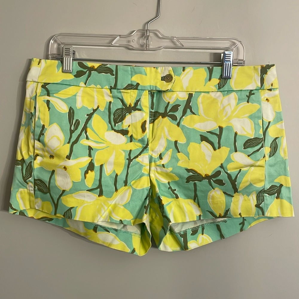 J.Crew green/yellow floral chino short size 10